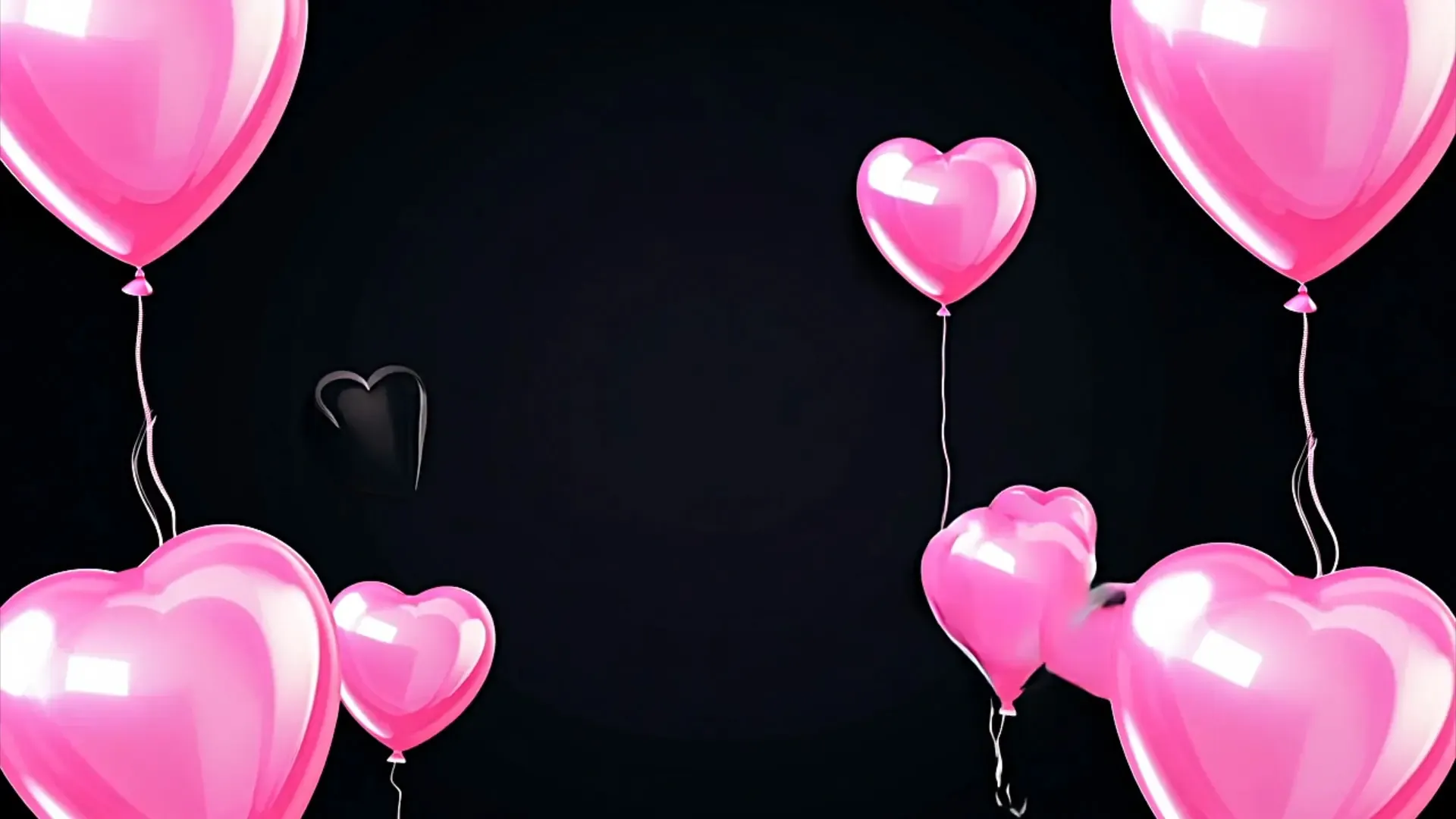 Playful Heart Balloons Overlay for Valentines Day Video Projects